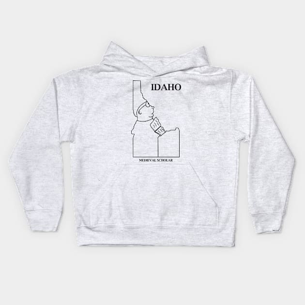 A funny map of Idaho Kids Hoodie by percivalrussell